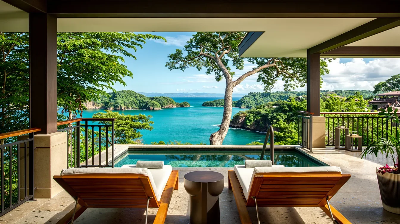 Suite mit Meerblick in einem Luxusresort in Costa Rica