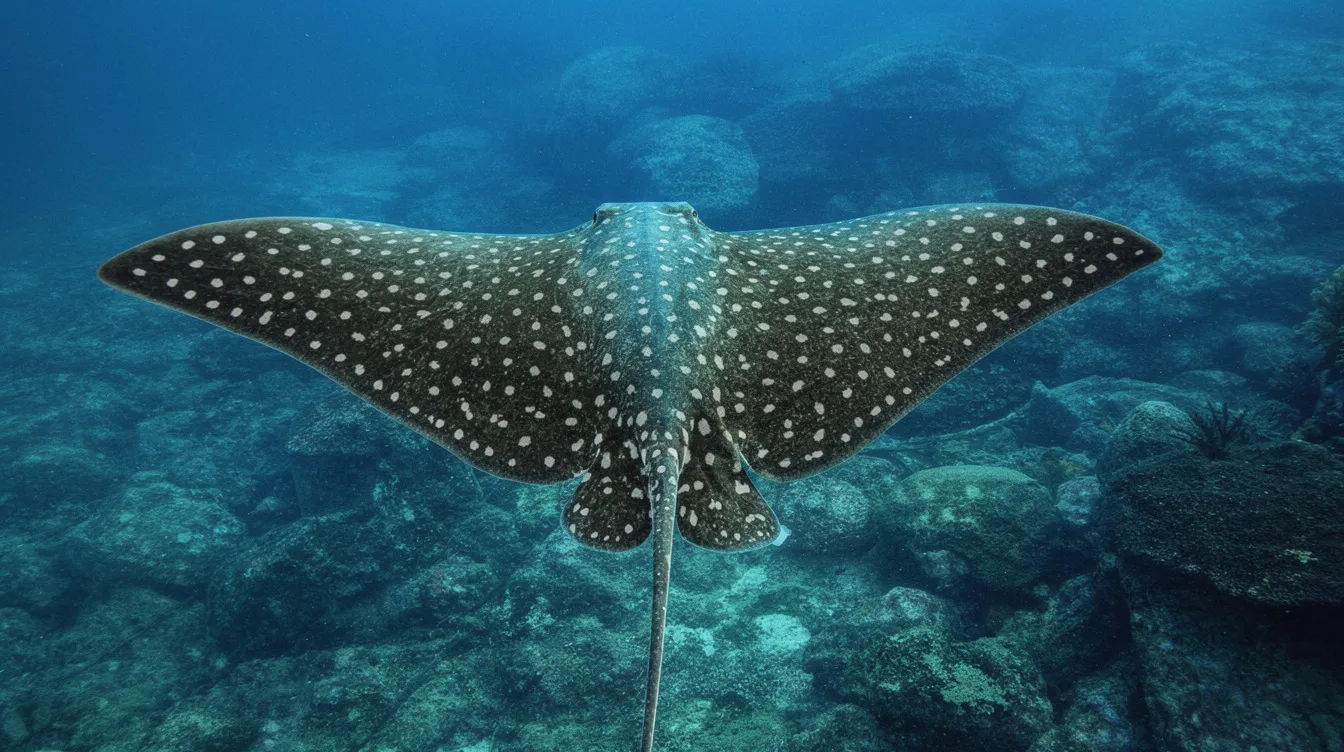 Raya águila durante una excursión de snorkel o buceo en Costa Rica
