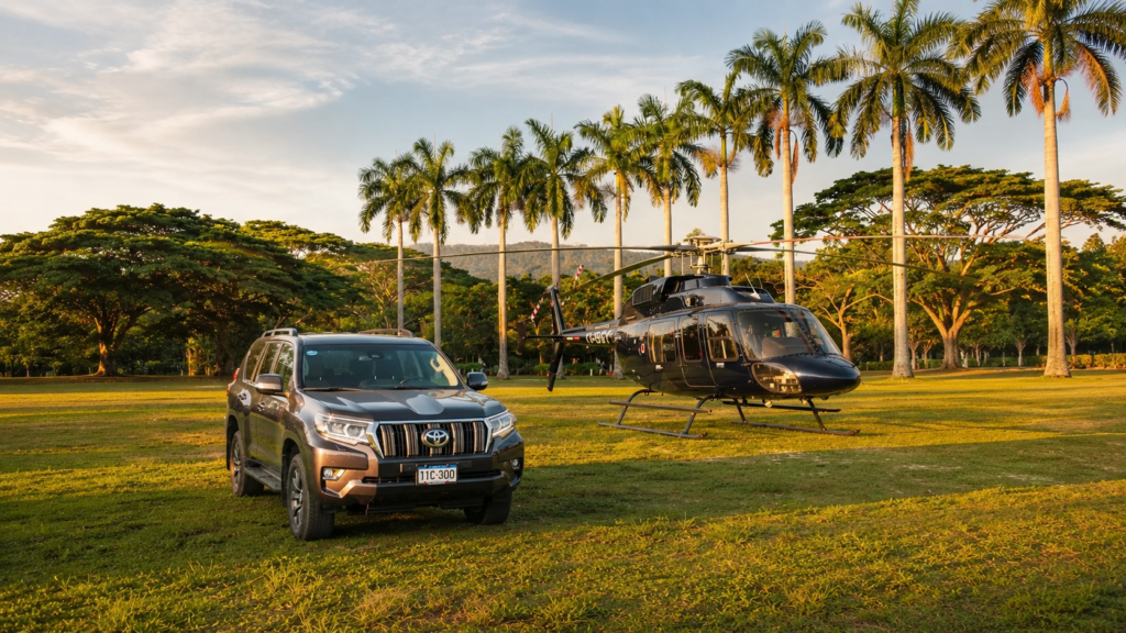 Helikoptertransfer mit Bodenkoordination in Costa Rica