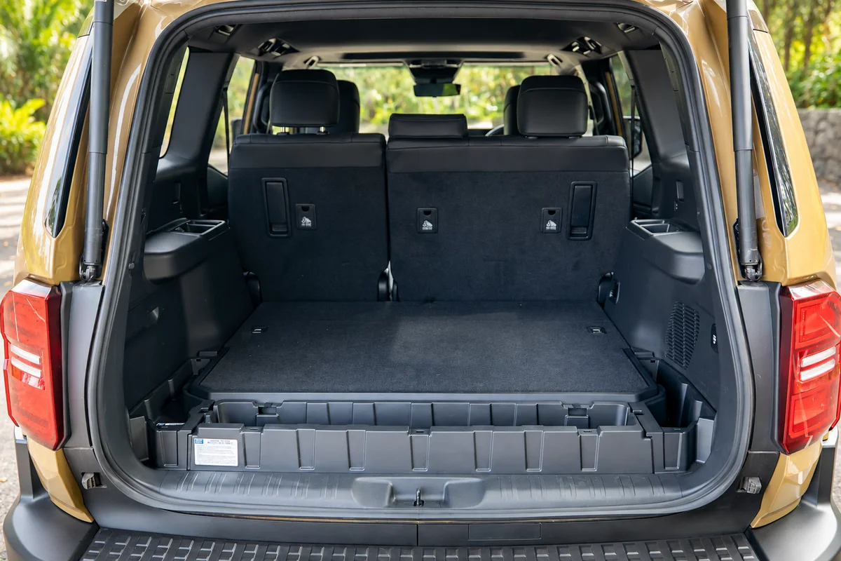 Toyota Land Cruiser Prado open trunk and luggage area