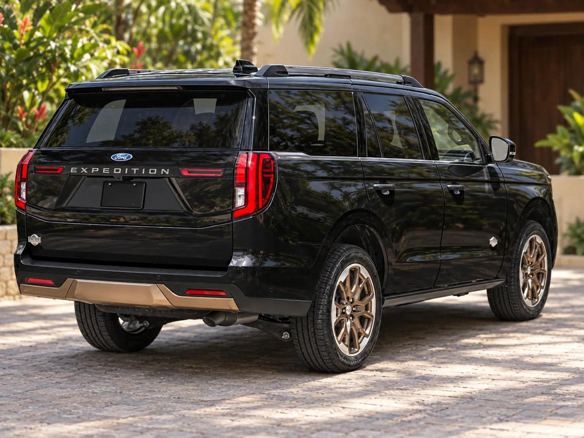 Ford Expedition rear three-quarter view