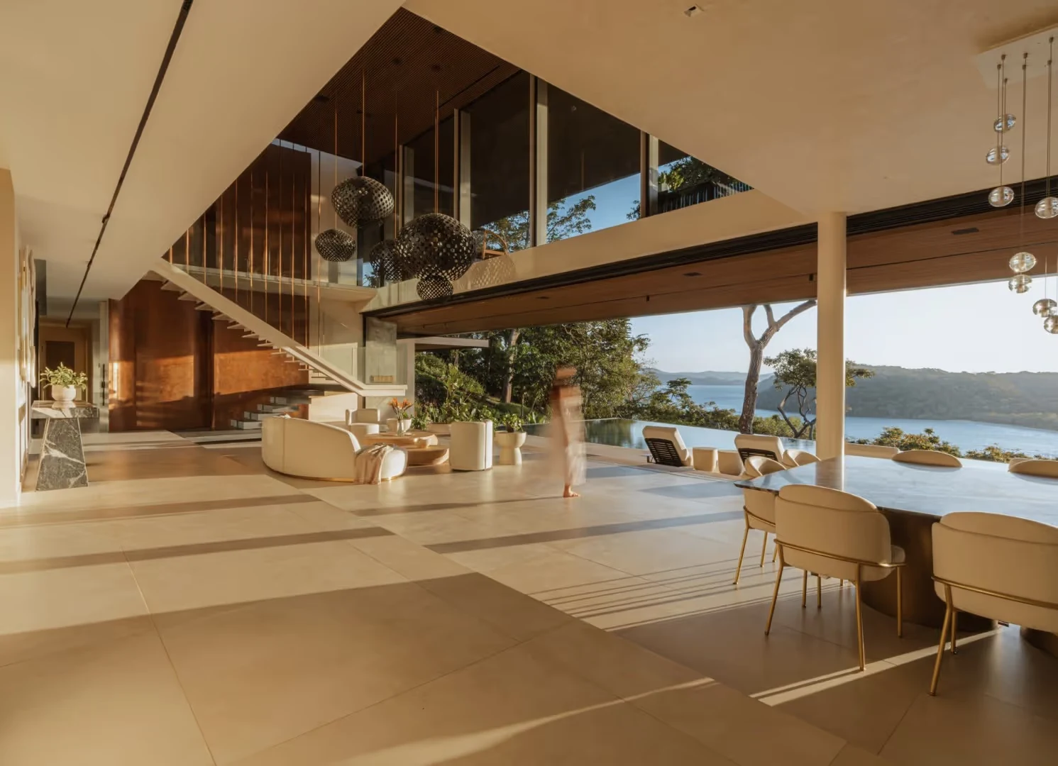 Photograph of Papagayo 6BR Sanctuary Villa: open living room and bay views