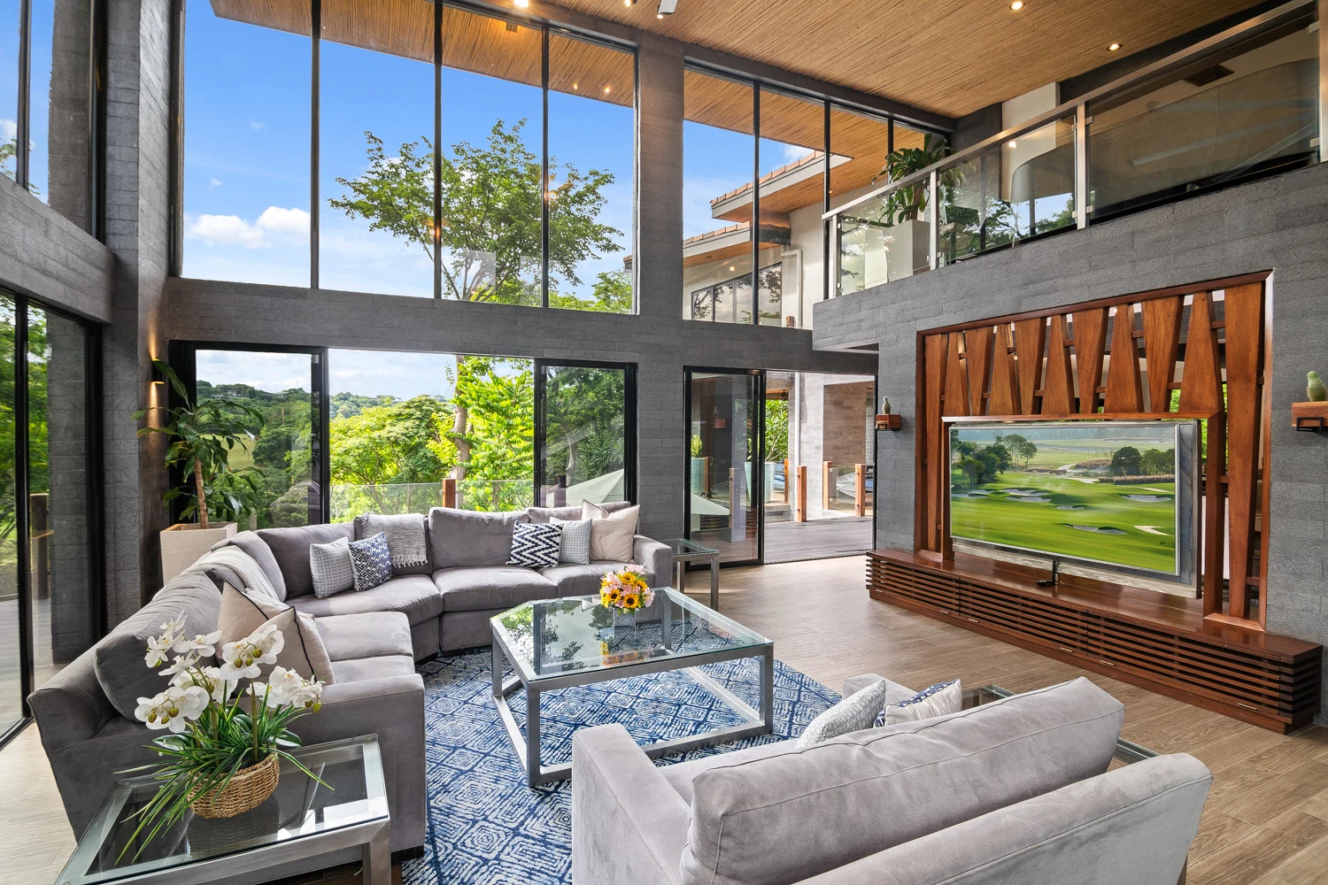 Photograph of Papagayo 6BR Tropical Pool Villa: double-height lounge