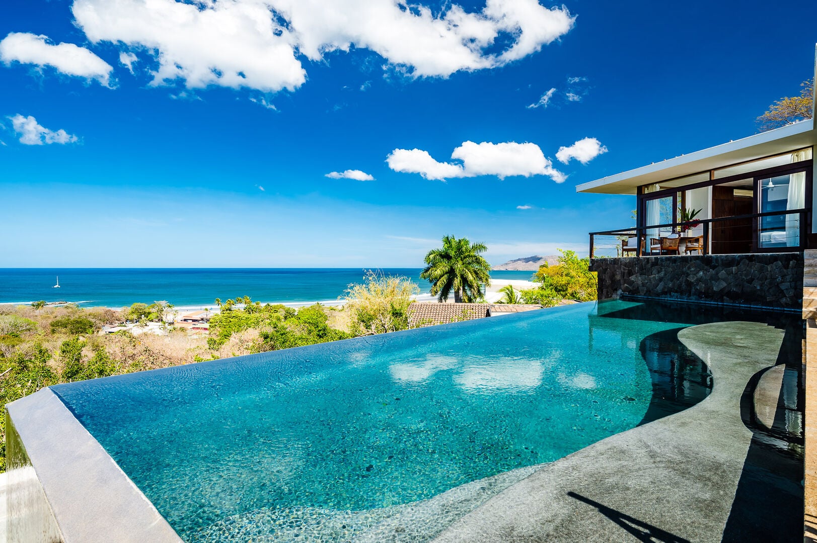 Infinity pool above the Pacific
