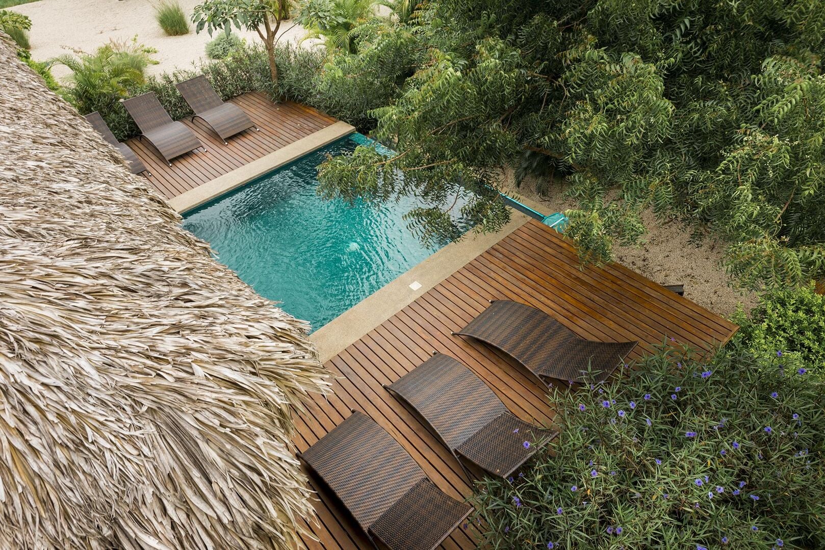 Private pool and timber deck